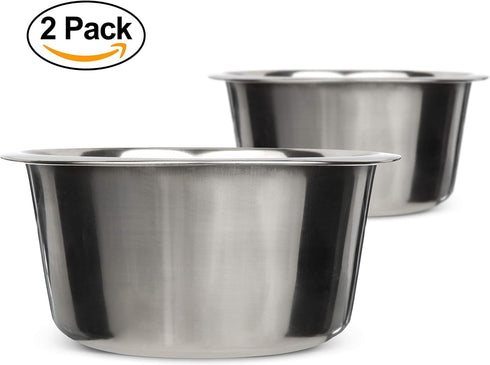 Neater Pet Brands Stainless Steel Dog and Cat Bowls (2 Pack) Neater Feeder Medium Deluxe Extra Replacement Bowl (Metal Food and Water Dish) (5 Cup...