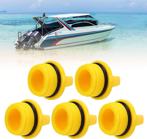 Yellow Oil Filler Caps, Engine Oil Filler Caps Great Replacement Parts Strong ABS Plastic for 4 Stroke Outboard Motor for Outboard Motors...