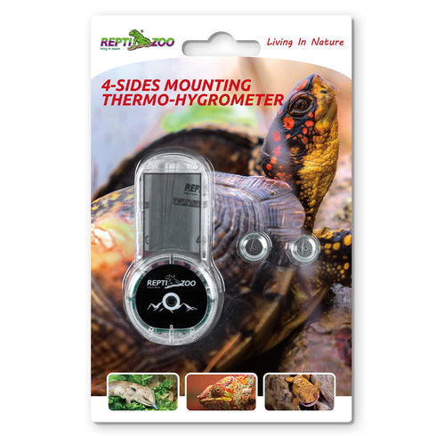 REPTI ZOO Upgraded Reptile Terrarium Thermometer Hygrometer,Digital Pet Temperature and Humidity Gauge with Suction Cup for Reptile Rearing Box Ta...