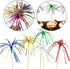 Allazone Cocktail Picks Firework Party Picks, 120 PCS Firework Cake Toppers, Sandwich & Cocktail Picks, Toothpicks for Cake Decoration, Party Supp...