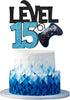 Level 15 Game Birthday Cake Topper - Video Game Boy's 15th Birthday Level Up Party Blue Cake Supplies - Game On Winner Gaming Party Decoration...
