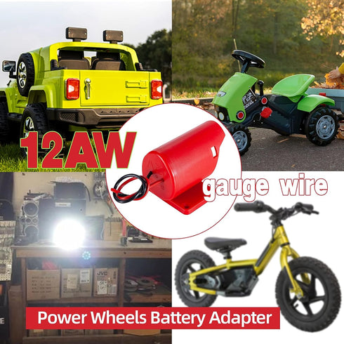 Power Wheels Battery Adapter for Milwaukee M12 12V Dock Power Connector 12 Gauge Robotic...