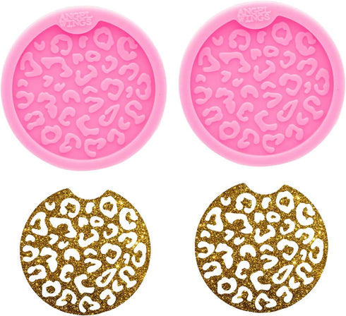 2PCS Silicone Resin Coaster Mold DIY Coaster Mold Crafts Casting Mold Coaster Clay Mold for DIY Handmade Coaster Round Coaster Silicone Mold Diame...