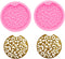 2PCS Silicone Resin Coaster Mold DIY Coaster Mold Crafts Casting Mold Coaster Clay Mold for DIY Handmade Coaster Round Coaster Silicone Mold Diame...