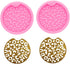 2PCS Silicone Resin Coaster Mold DIY Coaster Mold Crafts Casting Mold Coaster Clay Mold for DIY Handmade Coaster Round Coaster Silicone Mold Diame...