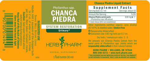 Herb Pharm Chanca Piedra Liquid Extract for Urinary System Support, 1 Fl Oz...