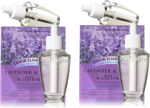 Bath & Body Works Wallflower Bulb Refills - Lavender & Vanilla - TWO Boxes, FOUR bulbs!...