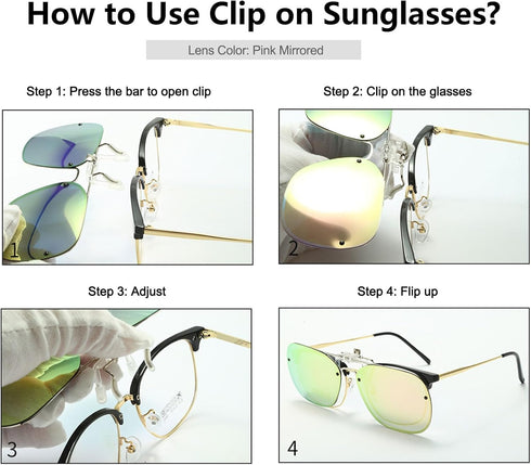 Long Keeper Clip On Sunglasses - Polarized Clip-on Flip Up Sunglasses for Women Men Driving Fishing Sunglasses Over Glasses...