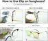 Long Keeper Clip On Sunglasses - Polarized Clip-on Flip Up Sunglasses for Women Men Driving Fishing Sunglasses Over Glasses...