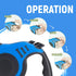 Retractable Dog Leash Automatic Telescopic Tractor Dog Tape, Pet Tape 10/16 FT Durable and Convenient, with Non-Slip Handle, Suitable for Small an...