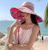 HUAMULAN Women Summer Sun Hat Wide Brim Wired Edge Floral Beach Bucket Hats Reversible Foldable Travel UV Protection Lady Hat...