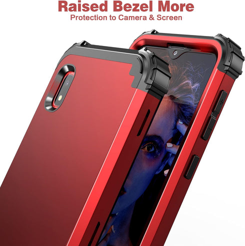 IDweel for Galaxy A10E Case with Tempered Glass Screen Protector, for Galaxy A10E, Hybrid 3 in 1 Shockproof Slim Heavy Duty Protection Hard PC Cov...