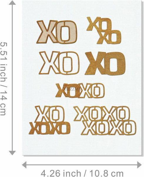 XOXO Hugs and Kisses Metal Cutting Dies for Card Making, Paper Embossing Die Cuts Kit Templates, Storage Pockets Supplies, Photo Frame Album DIY S...