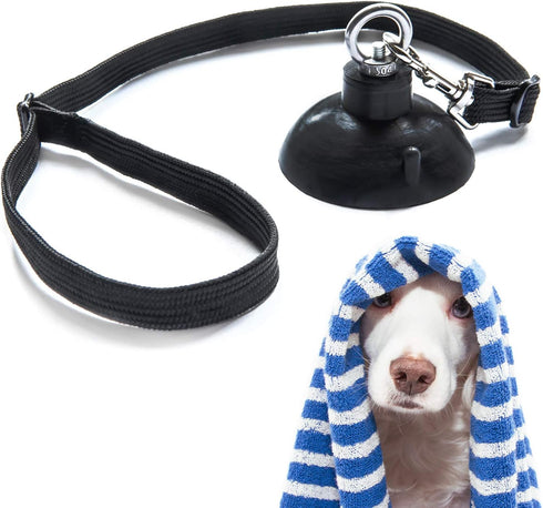Dog Bathing Tether with Suction Cup for Pet Shower and Grooming...