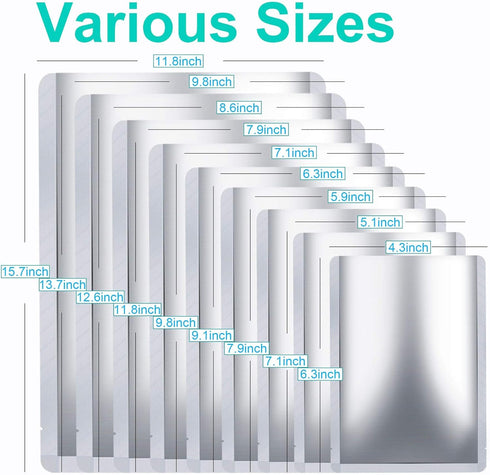 50 PCS 1 Pint Mylar bags for food storage, Heat Sealable Bags Storage Bags for Food, Coffee Beans, tea, grains, etc.(5.9 x 7.9 Inch)...