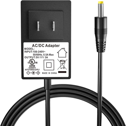 SoulBay 5V Charger for Sony SRS-XB30 SRS-XB41 SRS-BTS50 AC-E05030 Portable Bluetooth Speaker DC in 5V 3A AC-E0530T Replacement AC/DC Adapter Cord,...