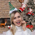 ADJOY Springy Christmas Tree Headband with Bells Santa Headwear - One Size Fits Most...