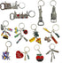 TSY TOOL 12 Pack Silver NYC Souvenir Keychain Collection, New York Metal Keychain Ring Bundle, Bulk, Includes Statue Of Liberty, Empire State, Bro...