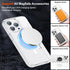 SUPFINE Magnetic for iPhone 12 Pro Max Clear Case (Compatible with MagSafe) (Never Yellow) (Ultra Slim) (2X Tempered Glass Screen Protector) Light...