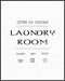 Posterizer 1 pcs-Open 24 Hours-Laundry Room Sign-Wall Art for Laundry Rooms-Decor for Home & Office- unframed wall art...