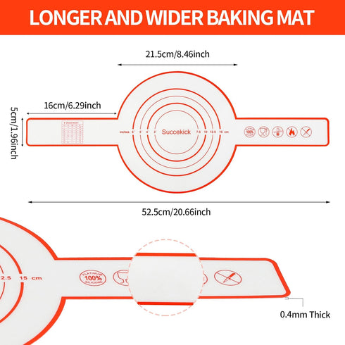 2 PCS Silicone Bread Sling for Dutch Oven, Premium Platinum Silicone with Long Handles Baking Liner, Easy to Transfer Sourdough Bread, Reusable Ba...