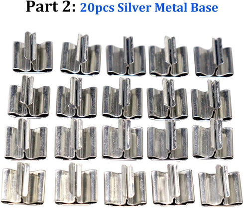 20PCS Lenisc Double Layered Wood Wicks with Metal Base Clips for Candle Making Craft Natural 2 Layers Wooden Candle Wicks for DIY Soy Wax Candles ...