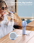 Portable Handheld Mini Fan, 3 Speeds Personal Small Fan For Makeup Eyelash, Cute Design Rechargeable Desk Fan With Non-slip Base For Travel, Bedro...
