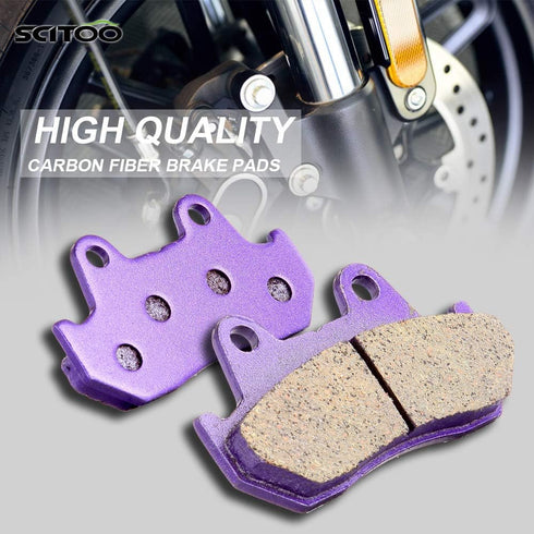SCITOO Carbon Fiber Brake Pads Fit for 83 84 85 86 87 88 89 90 91 92 93 94 95 96 97 98 99 00 for Honda...