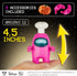 P.M.I. Among Us Action Figure | One of Four 4.5-Inch-Tall Collectibles | Among Us Toys and Playable Mini Toys | Pink Crewmate in The White My Name...