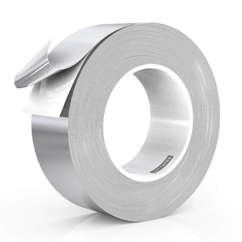 LLPT Aluminum Foil Tape 2 Inches x 70 Yards (210 Feet) 3.6 Mil Industrial Grade Heavy Duty Adhesive HVAC Sealing Patching Hot Cold Air Duct Tape f...