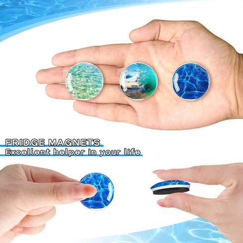 DARUITE 12Pcs Glass Fridge Magnets Refrigerator Magnets for Crafts Strong Magnets for Adults Small Magnets for Fridge Cute Magnets for Whiteboard ...
