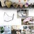 Hipiwe 5 Packs Acrylic Triangle Display Holder - Display Easel Stands for Geodes Rock Mineral Agate Fossil Coral, Clear Plastic Display Stands for...