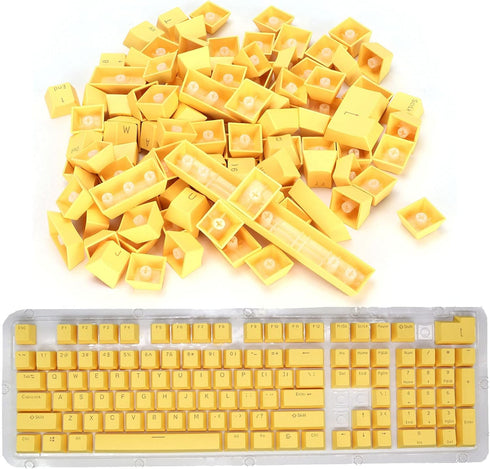 PBT Keycaps, 108 Keys P9 Mechanical Keyboard Key Backlit Key Character Translucent Key DIY Keycaps,for 61/64/87/104/108 Key Mechanical Keyboards(Y...