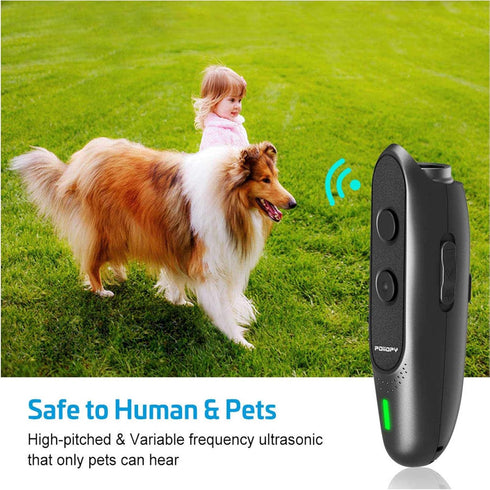 Anti Bark Device for Dog-Variable Frequency Ultrasonic Dog Bark Deterrent Rechargeable 2 in 1 Dog Barking Control Device Handheld Dog Training Too...
