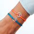 Pura Vida Aqua or White Enamel Wave Bracelet - Waterproof, Adjustable Band...