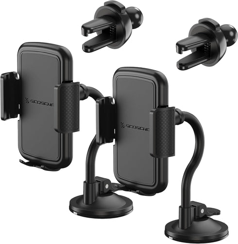 Scosche SUHVWDL-2XCES0 Universal Cell Phone Mount, Rotatable Hands-Free Car Air Vent/Dashboard/Windshield Suction Cup Phone Holder Stand Compatibl...