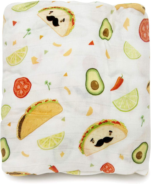Loulou Lollipop Soft Baby Swaddle Blanket Muslin Wrap Receiving Blanket for Newborn to Toddler Girl and Boy, Large 47” by 47” - Taco…...