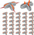 EEEKit 30Pcs Compact Wire Conductor Connector, T-Shape Lever Nut Wire Connector, Quick Splitter 3 Way Electrical Connectors, AWG 28-12...