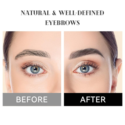 Eyebrow Pencil Double Ended, Waterproof Natural Brow Enhancing Pen, Long lasting Eye Makeup, Pack of 1, Black...