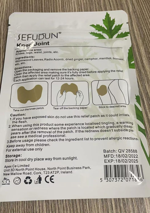 Natural Knee Patch, Long Lasting Relief of Joint Uncomfortable Wormwood Extract Sticker, Knee Patches (24)...