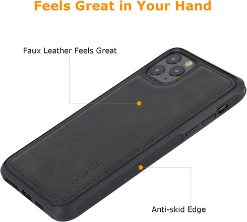 molzar MAG Series for iPhone 11 Pro Max Case, Built-in Metal Plate for Magnetic Mount, Works with Qi-Certified Chargers, Compatible with iPhone 11...