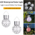 2 Pack Hanging Solar Light Outdoor, Decorative Solar Powered Waterproof Ball Shaped Night Light, Hanging Globe Solar Lights for Gardens, Yards, Pa...