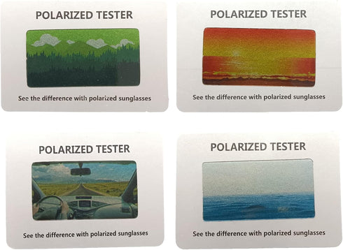 Polarized Sunglasses Tester, Polarized Glasses Test Card,Polarized Glasses Check Paper Accessories, Grey, 6cm*4cm*1cm...