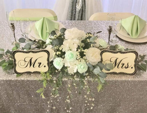 D-Seven Artificial Flowers 30PCS Real Looking Fake Roses with Stem for DIY Wedding Bouquets Centerpieces Party Baby Shower Home Decorations (Mint ...