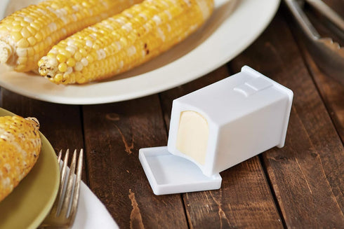 Fox Run Butter Spreader with Built-In Cover, Plastic...