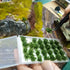 28 Pcs Green Bushy Tufts Lowland Shrubs Tuft Terrain Model Kit Static Scenery Model DIY Miniature for Train Landscape Railroad Scenery Sand Milita...
