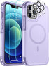 SUPFINE Magnetic for iPhone 12 Pro Max Case (Compatible with MagSafe) (12FT Military Grade Drop Protection) 2XTempered(Glass Screen and Camera Len...