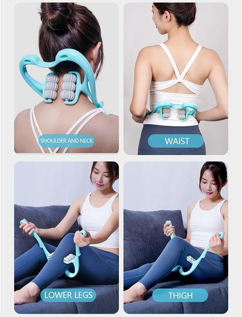 HaSeftni Trigger Point Roller Massager Tool with 6 Balls for Pain Relief deep Tissue Handheld Suitable for Legs Waist Neck and Shoulder Massage Re...