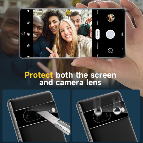 LYWHL 2 pack Google Pixel 8 Privacy Screen Protector with 2 pack Camera Lens Protector, Anti Spy Easy Installation Tempered Glass for Google Pixel...