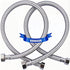 Universal Flexible Faucet Hose Connector, 24-Inch x 3/8" Comp x 1/2" FIP, Premium Braided Stainless Steel Faucet Water Supply Line for Kitchen Bat...